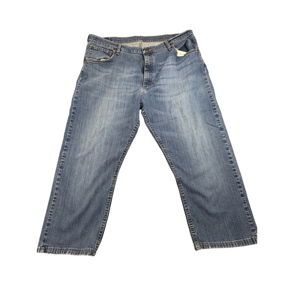 Wrangler Relaxed Fit Jeans Mens 40 x 29 Blue Denim Straight Leg Pants